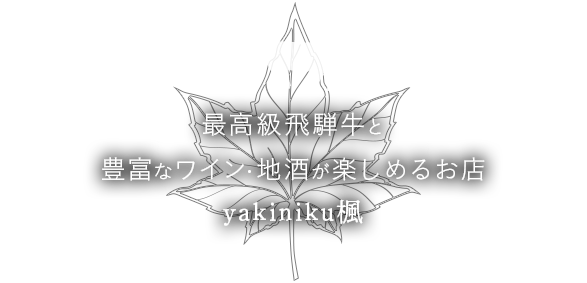 最高級飛騨牛と豊富なワイン・地酒が楽しめるお店yakiniku楓